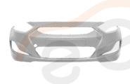 Бампер передний Hyundai Solaris Хендай Солярис  2010 - 2014.